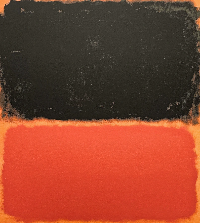 Mark Rothko - After red and black square on orange background 77/200 - signováno, s certifikátem, 50x65 cm
