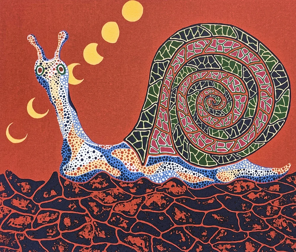 Yayoi Kusama - Snail 25/500 - signováno, číslovaná edice, 65x50 cm