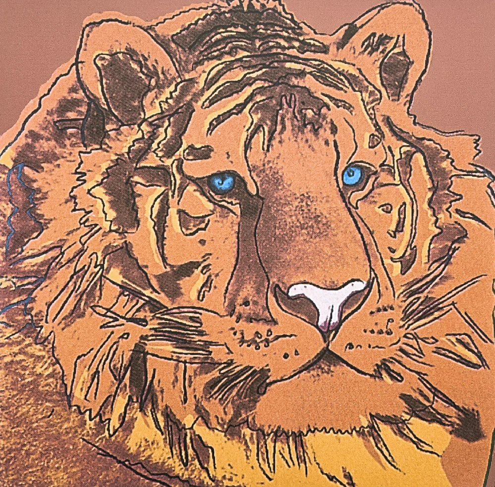 Andy Warhol - Tiger cihlová barva 37/100 - edice Leo Castelli s certifikátem