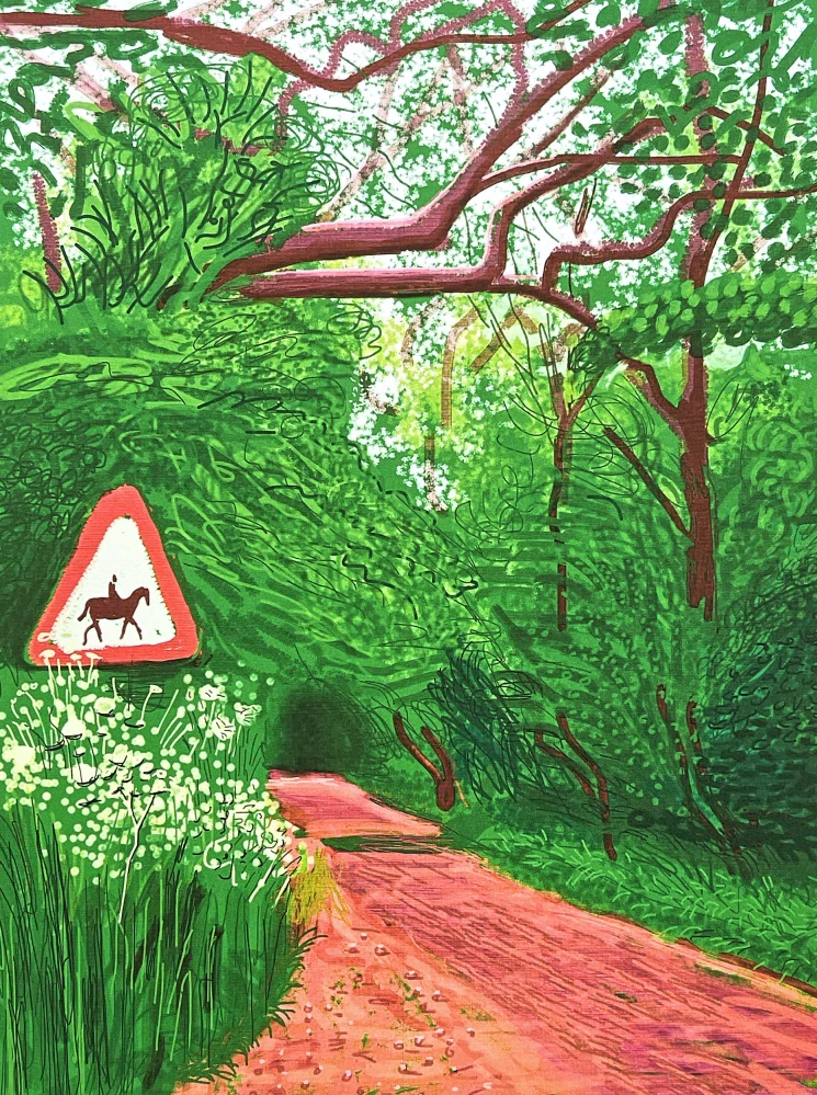 David Hockney - The Arrival of spring in Woldgate 176/500 - limitovaná edice s certifikátem, 35x50 cm