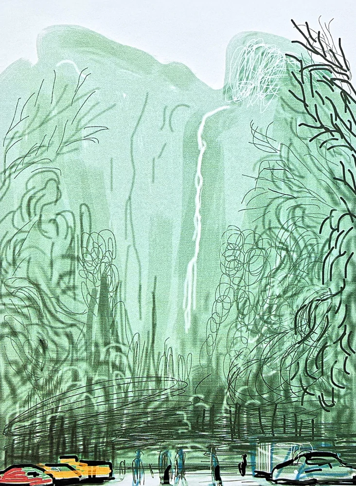 David Hockney - The Yosemite suite no.13 159/500 - limitovaná edice s certifikátem, 35x50 cm