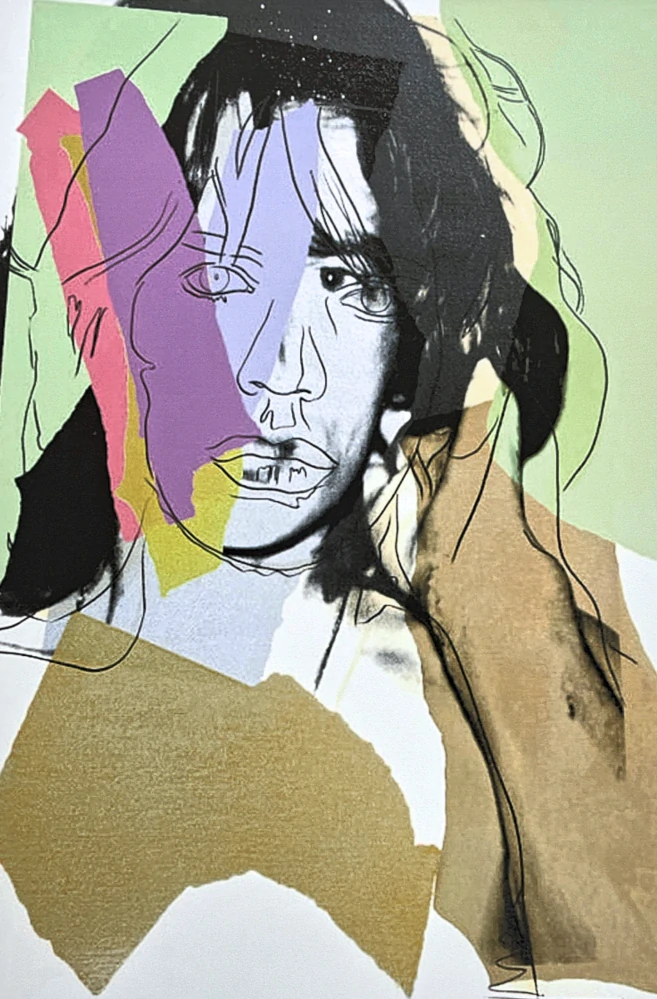 Andy Warhol - Mick Jagger zeleno-černý 50/100 - edice Leo Castelli s certifikátem