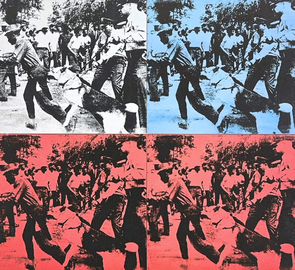 Andy Warhol - Race Riot 80/100 - edice Leo Castelli s certifikátem