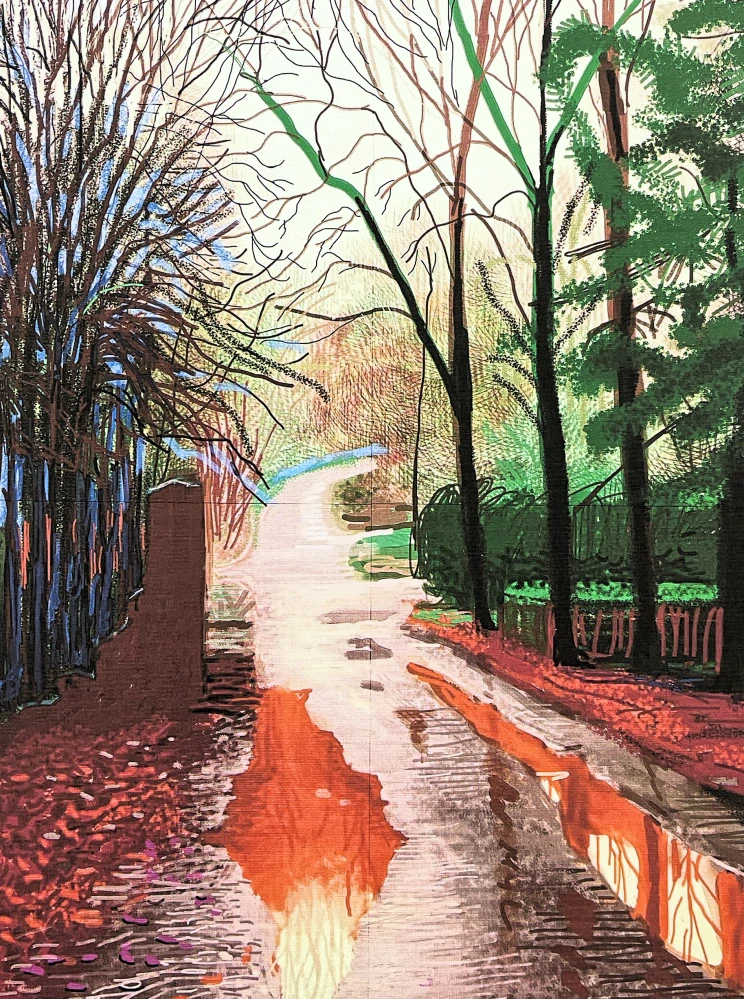 David Hockney - The Arrival of spring in Woldgate East Yorkshire in 2011 - 29 December no.2 - x/500 - limitovaná edice s certifikátem, 35x50 cm
