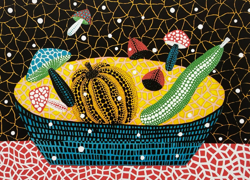 Yayoi Kusama - Fruits 36/500 - signováno, číslovaná edice, 50x65 cm