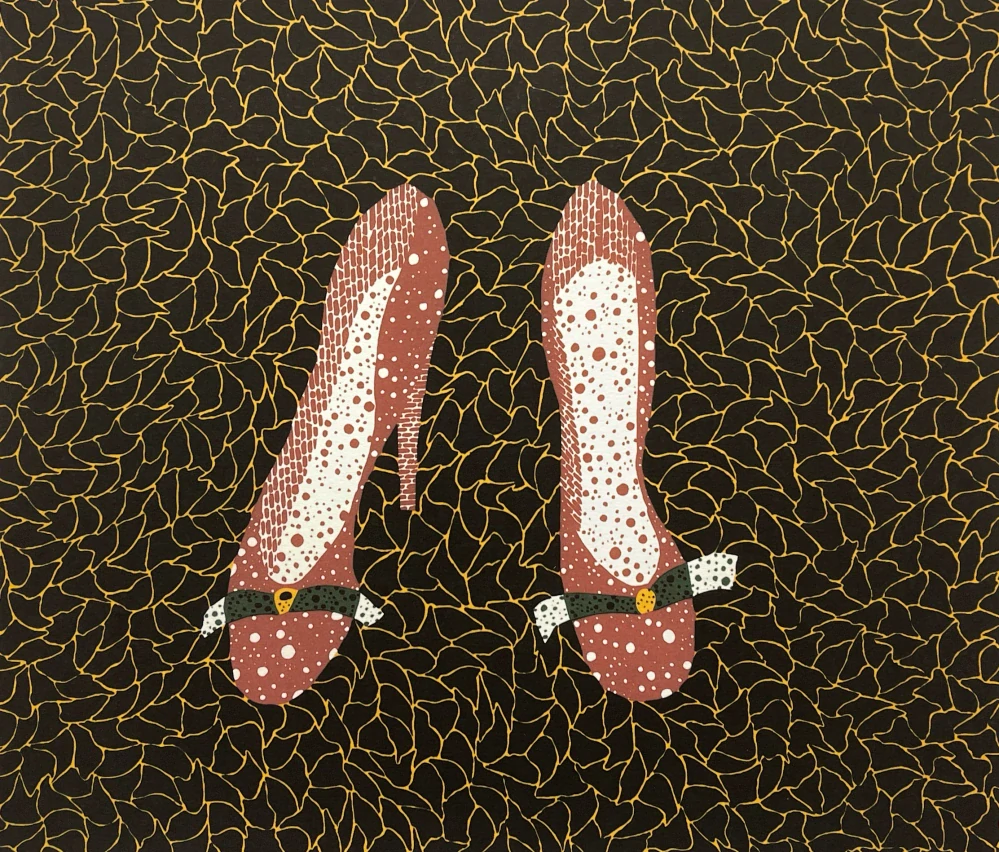 Yayoi Kusama - Shoes 31/500 - signováno, číslovaná edice, 50x65 cm