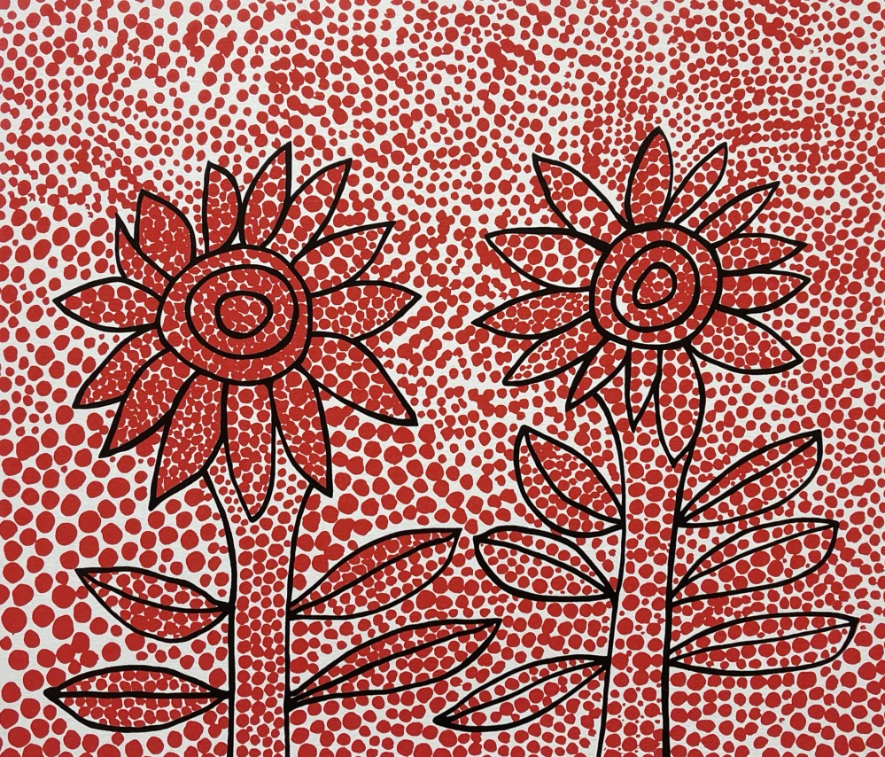 Yayoi Kusama - Flowers 49/500 - signováno, číslovaná edice, 65x50 cm