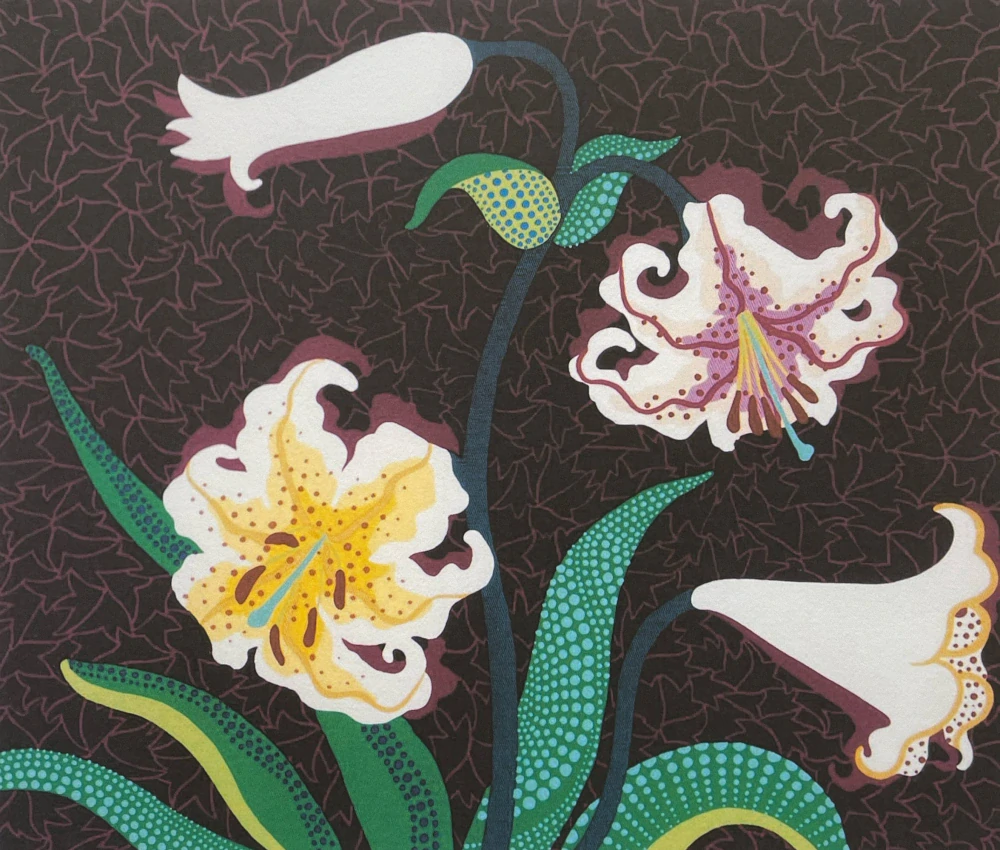 Yayoi Kusama - Lilies 12/500 - signováno, číslovaná edice, 50x65 cm