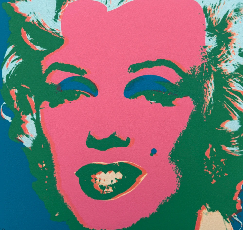 Andy Warhol - Marilyn Monroe modro-vínová 314/2400 - 60x60cm, limitovaná edice CMOA s certifikátem