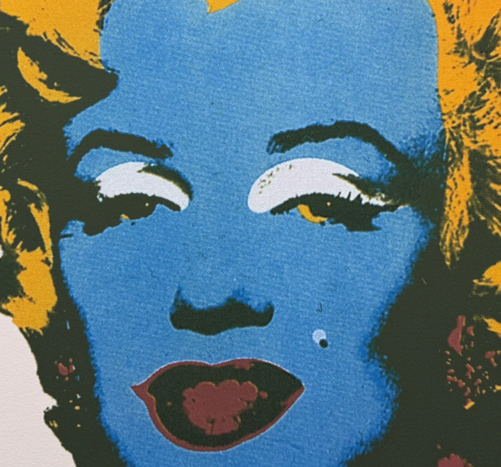 Andy Warhol - Marilyn Monroe modro-žlutá 251/2400 - 60x60cm, limitovaná edice CMOA s certifikátem