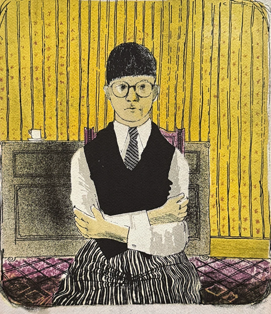 David Hockney - Self Portrait 185/200 - limitovaná edice, s certifikátem, 35x50 cm