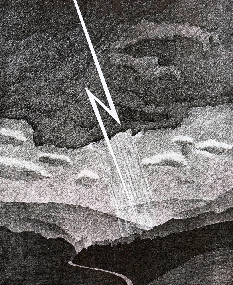 David Hockney - Lightning 25/200 - limitovaná edice, s certifikátem, 35x50 cm
