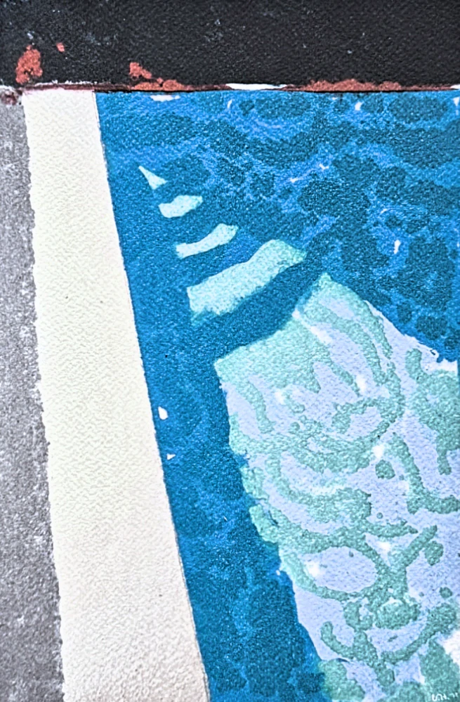 David Hockney - Steps with Shadow 77/200 - limitovaná edice, s certifikátem, 35x50 cm