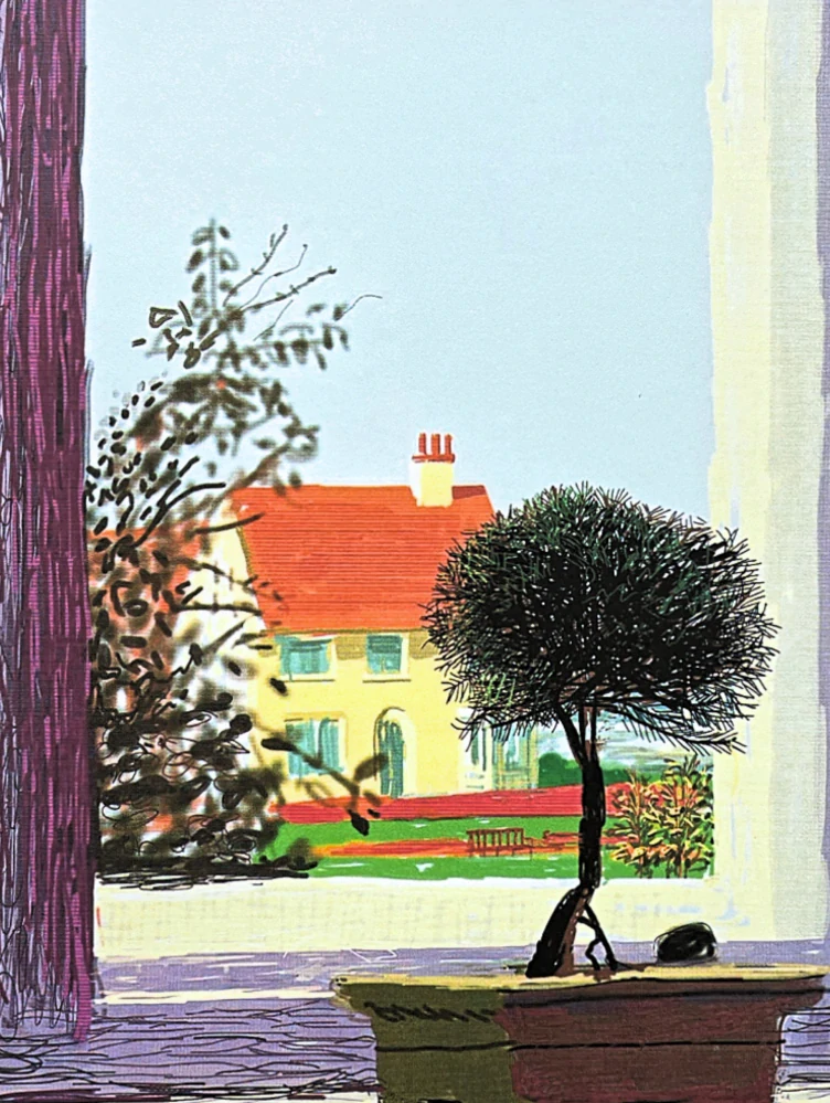 David Hockney - The my window house 156/500 - limitovaná edice, s certifikátem, 35x50 cm