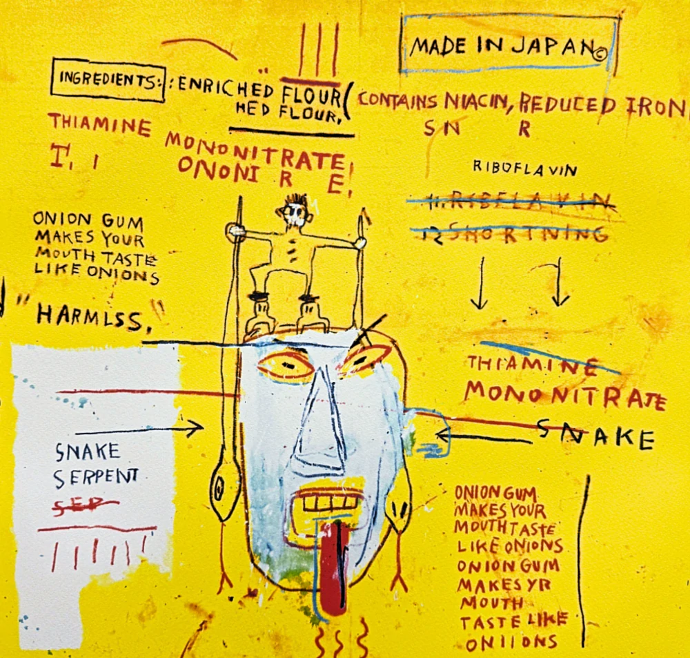 Jean-Michel Basquiat - Onion Gum 99/300 - limitovaná edice, signováno, 50x70cm