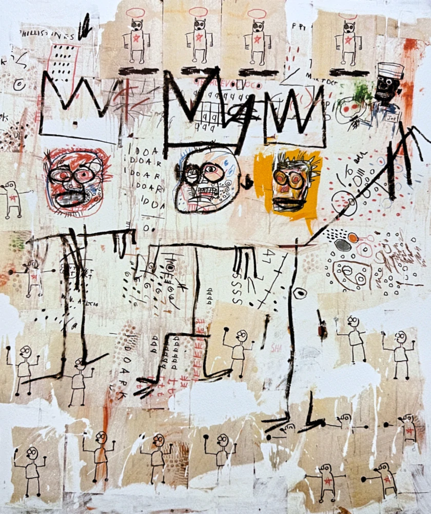 Jean-Michel Basquiat - The Ruffians 155/300 - limitovaná edice, signováno, 50x70cm