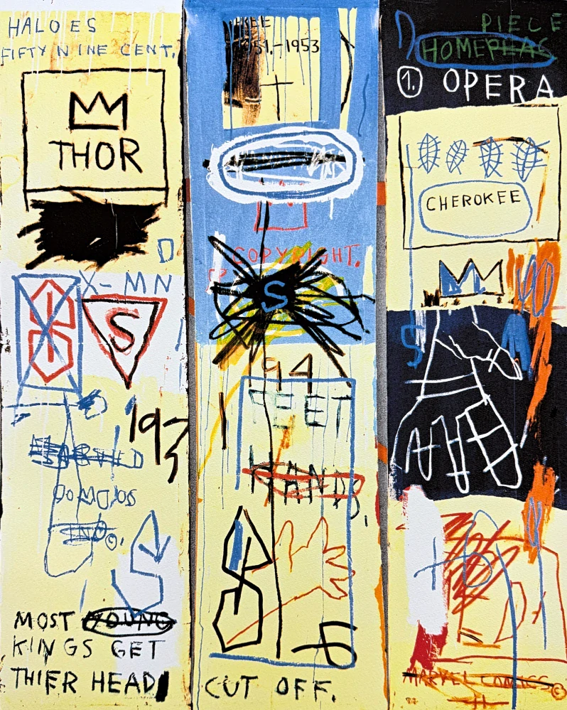 Jean-Michel Basquiat - Charles the first 70/300 - limitovaná edice, signováno, 50x70cm