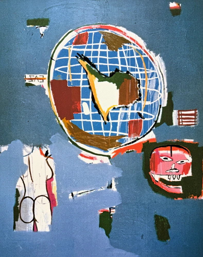 Jean-Michel Basquiat - Earth 117/300 - limitovaná edice, signováno, 70x50cm 