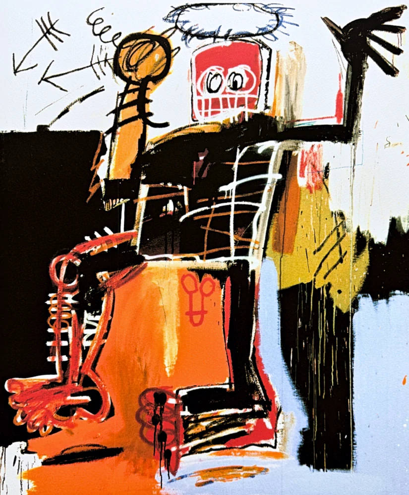 Jean-Michel Basquiat - Orange sports figure 147/300 - limitovaná edice, signováno, 50x70cm 