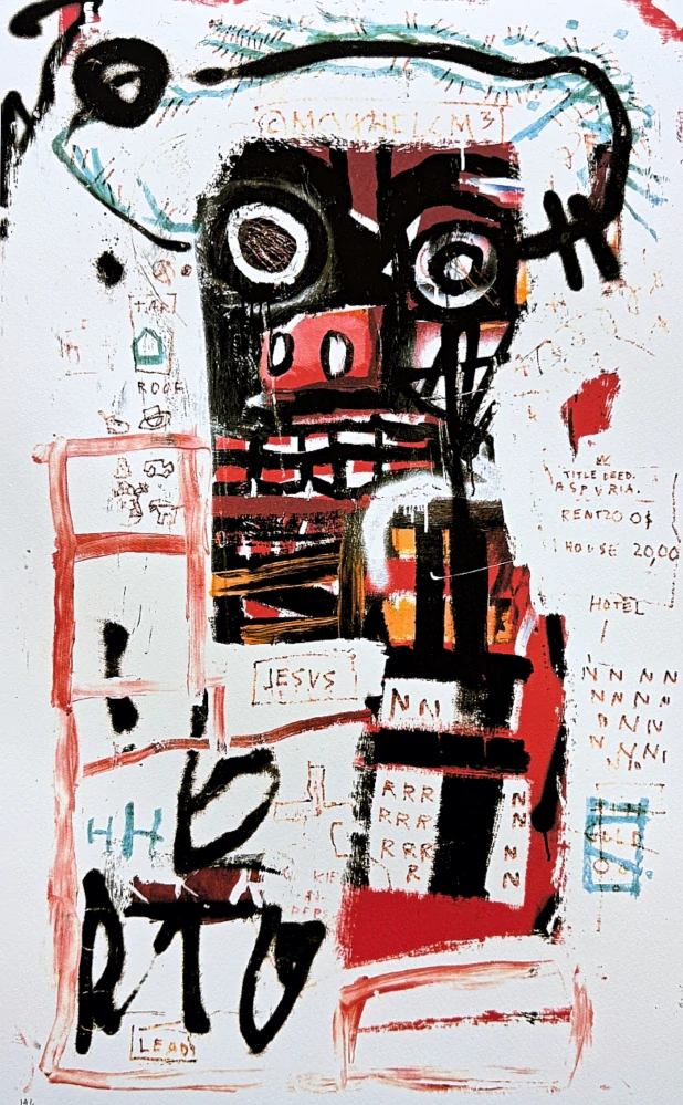 Jean-Michel Basquiat - Number 1 141/300 - limitovaná edice, signováno, 50x70cm