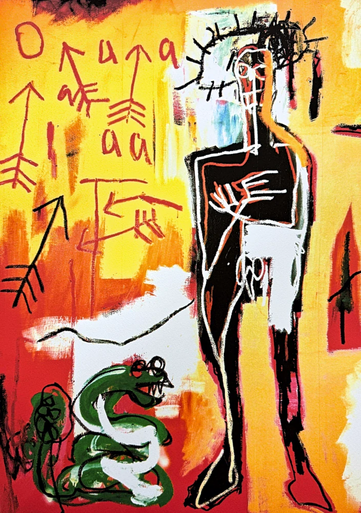 Jean-Michel Basquiat - Snake 203/300 - limitovaná edice, signováno, 50x70cm