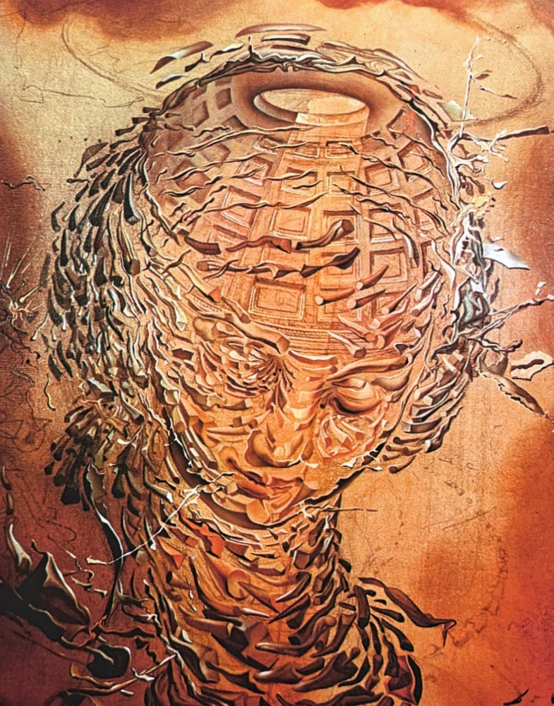 Salvador Dalí - Cabeza Rafaelesca Estallando - signováno, limitovaná edice, 50x66cm