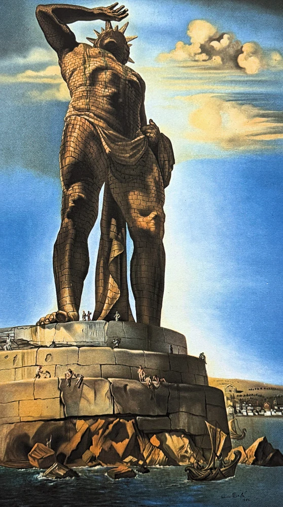 Salvador Dalí - The Colossus of Rhodes - signováno, limitovaná edice, 50x66cm