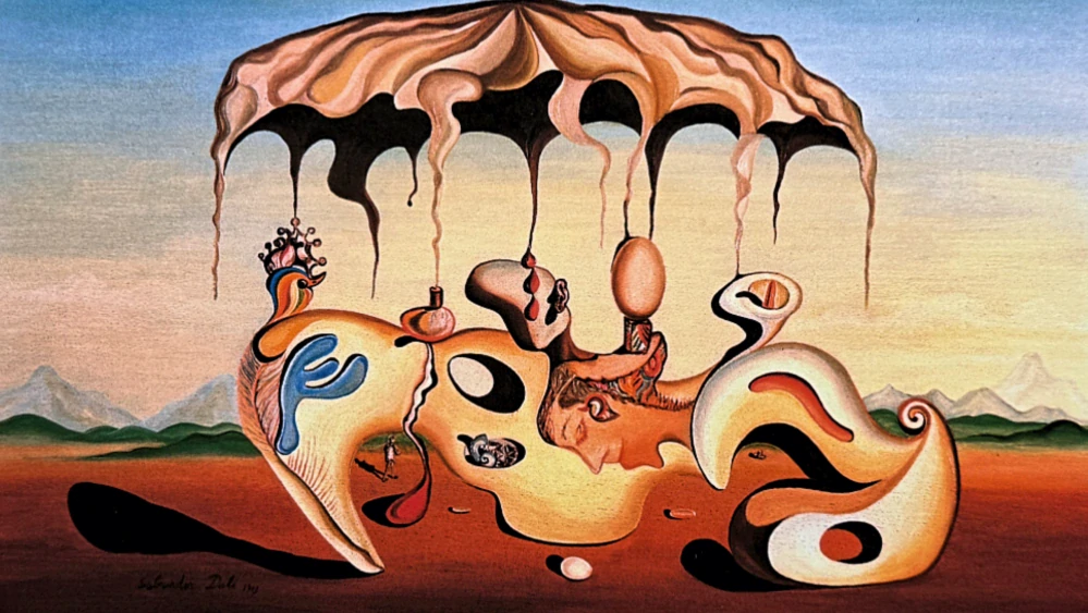 Salvador Dalí- Desert Mystery - signováno, limitovaná edice, 66x50cm