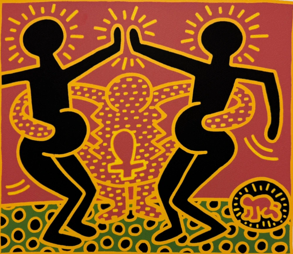 Keith Haring - Fertility Suite Plate l x/150 - signováno, limitovaná edice s certifikátem, 50x70 cm