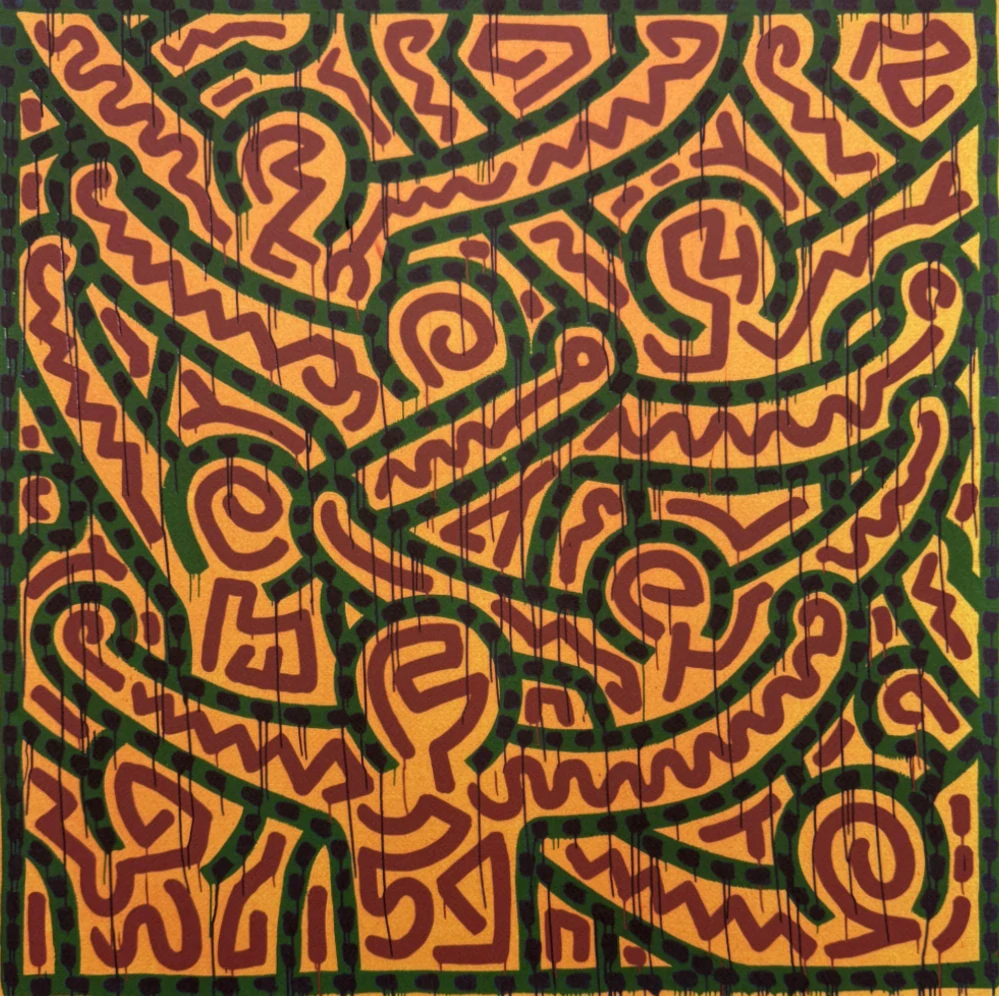 Keith Haring - Labyrinth x/150 - signováno, limitovaná edice s certifikátem, 50x70 cm