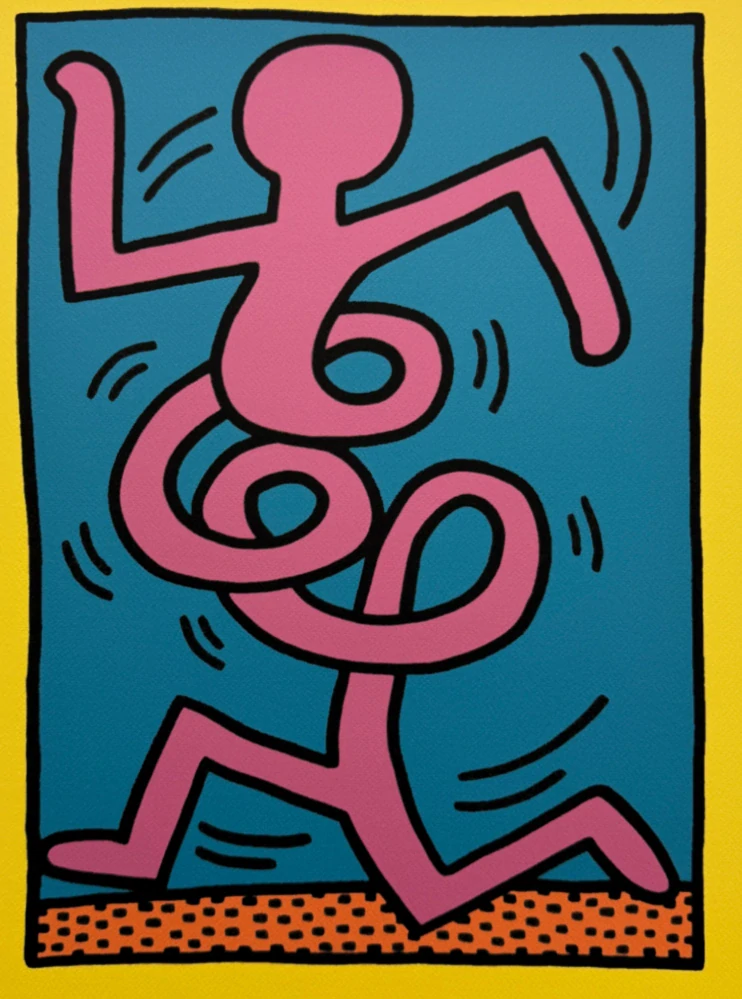 Keith Haring - Serpent x/150 - signováno, limitovaná edice s certifikátem, 50x70 cm