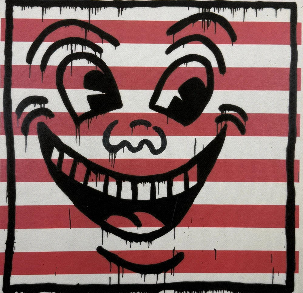 Keith Haring - Smiling Face x/150 - signováno, limitovaná edice s certifikátem, 50x70 cm