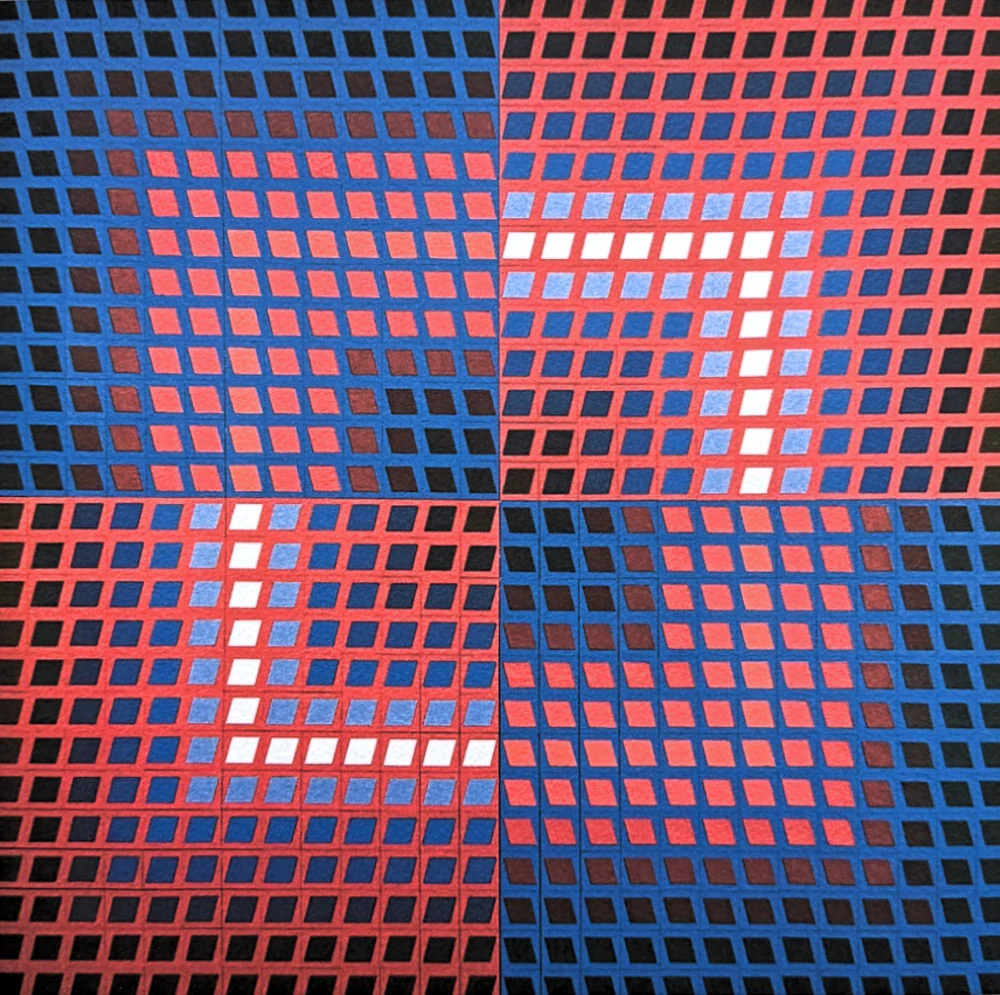 Victor Vasarely - Zett - limitovaná edice s certifikátem, x/500, 35x50cm