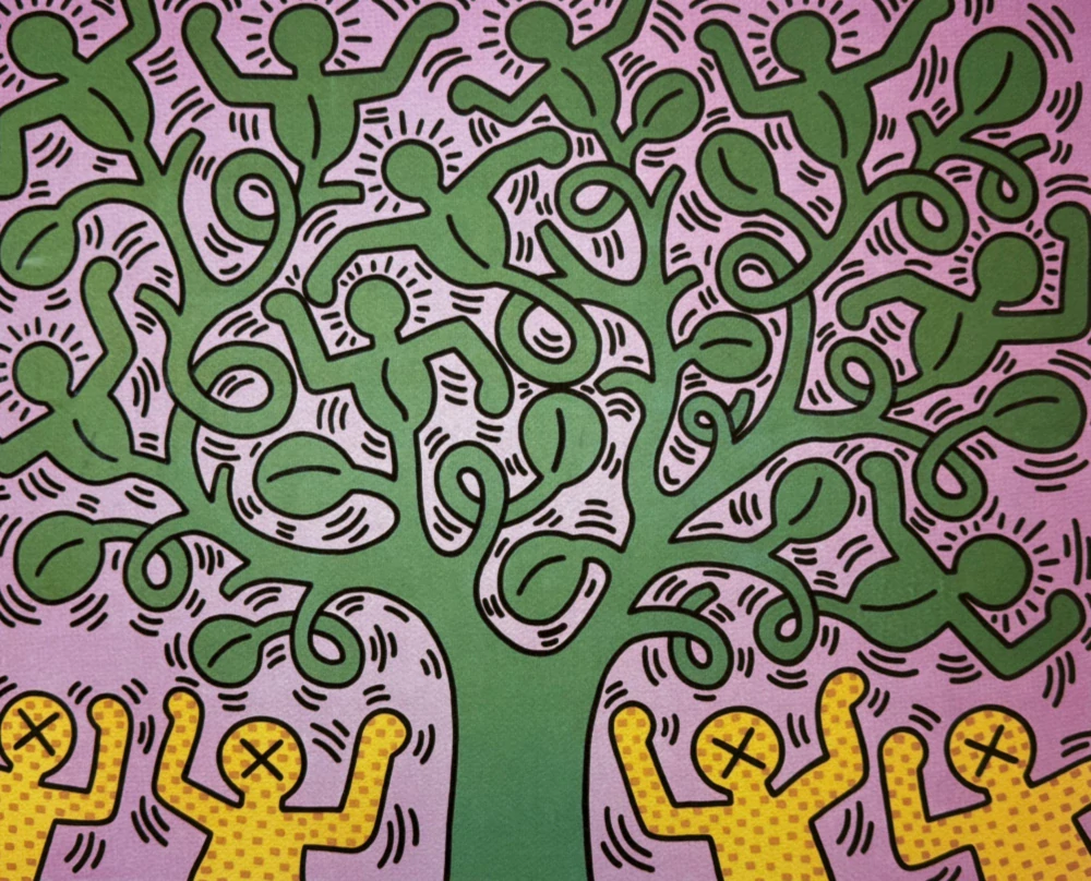 Keith Haring - Tree of Life x/150 - signováno, limitovaná edice s certifikátem, 70x50 cm
