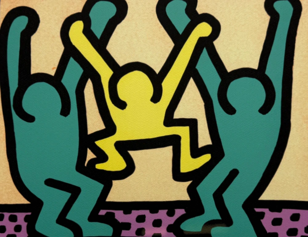 Keith Haring - Family x/150 - signováno, limitovaná edice s certifikátem, 70x50 cm