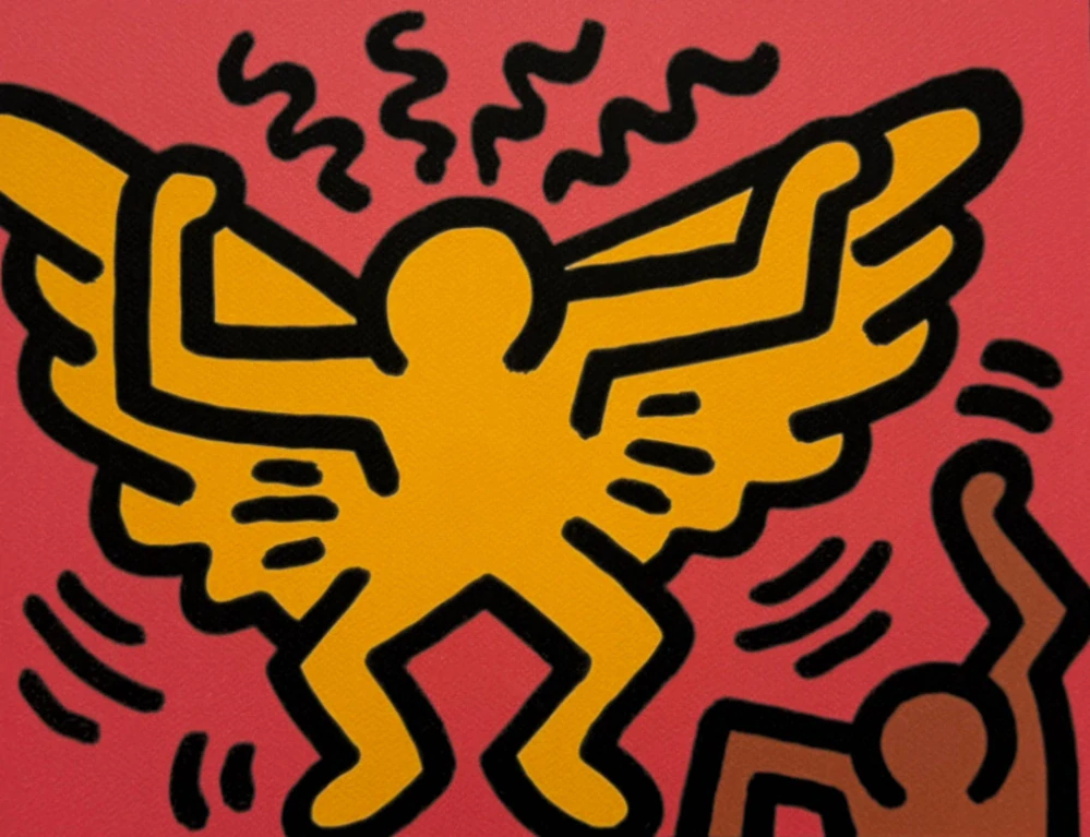 Keith Haring - Flying Devil x/150 - signováno, limitovaná edice s certifikátem, 70x50 cm