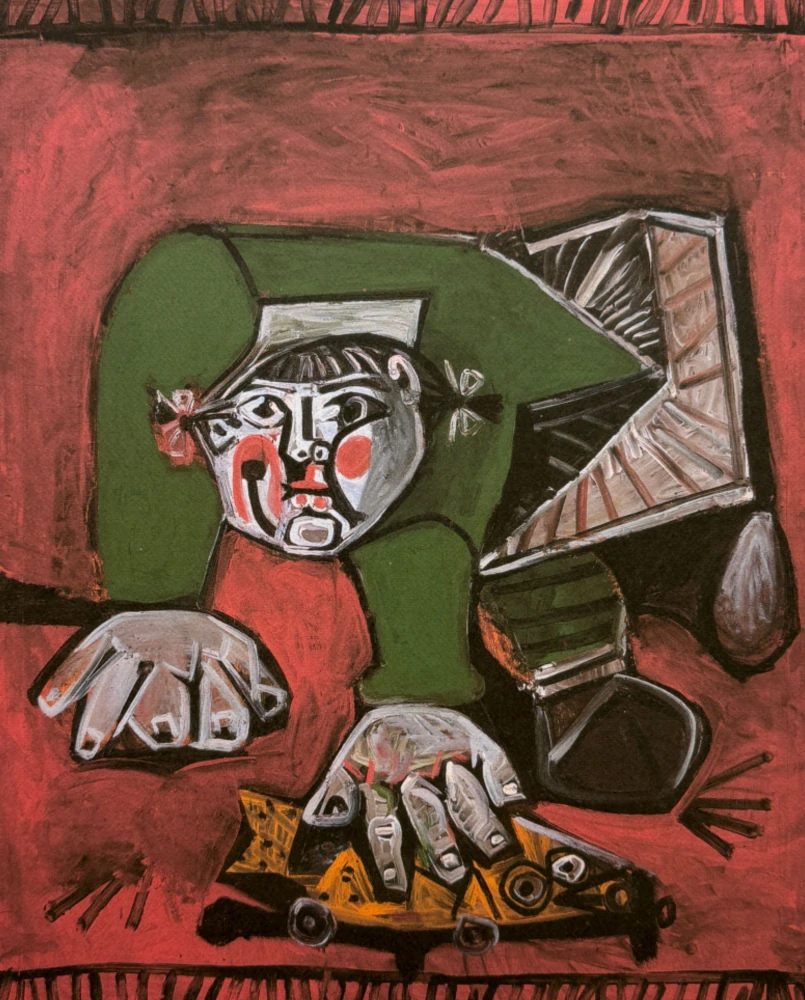 Pablo Picasso - Paloma with Celluloid Fish 88/200 - signováno, s certifikátem, 50x70 cm