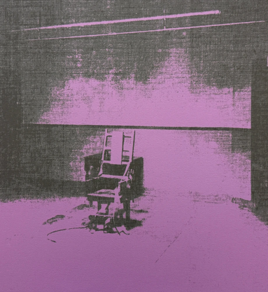 Andy Warhol - Little Electric Chair II x/2400 - 60x60 cm, limitovaná edice CMOA s certifikátem