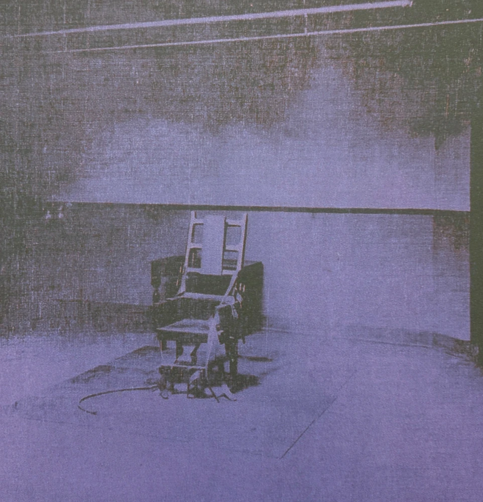 Andy Warhol - Little Electric Chair III x/2400 - 60x60 cm, limitovaná edice CMOA s certifikátem