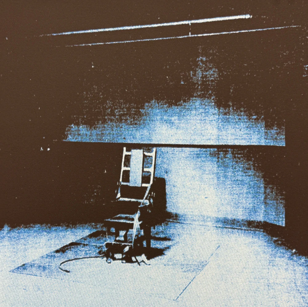 Andy Warhol - Little Electric Chair V x/2400 - 60x60cm, limitovaná edice CMOA s certifikátem