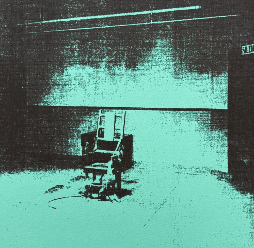Andy Warhol - Little Electric Chair VI x/2400 - 60x60cm, limitovaná edice CMOA s certifikátem