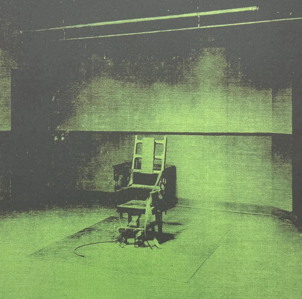 Andy Warhol - Little Electric Chair VIII x/2400 - 60x60cm, limitovaná edice CMOA s certifikátem
