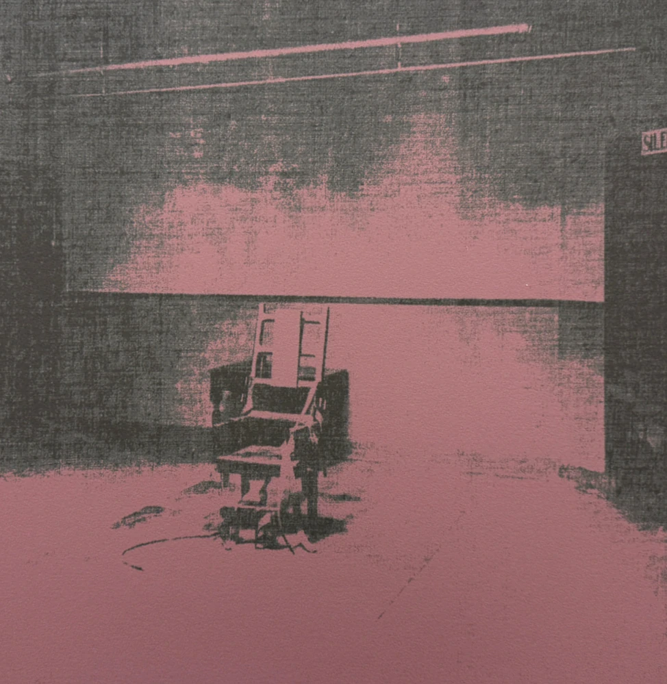 Andy Warhol - Little Electric Chair X x/2400 - 60x60cm, limitovaná edice CMOA s certifikátem
