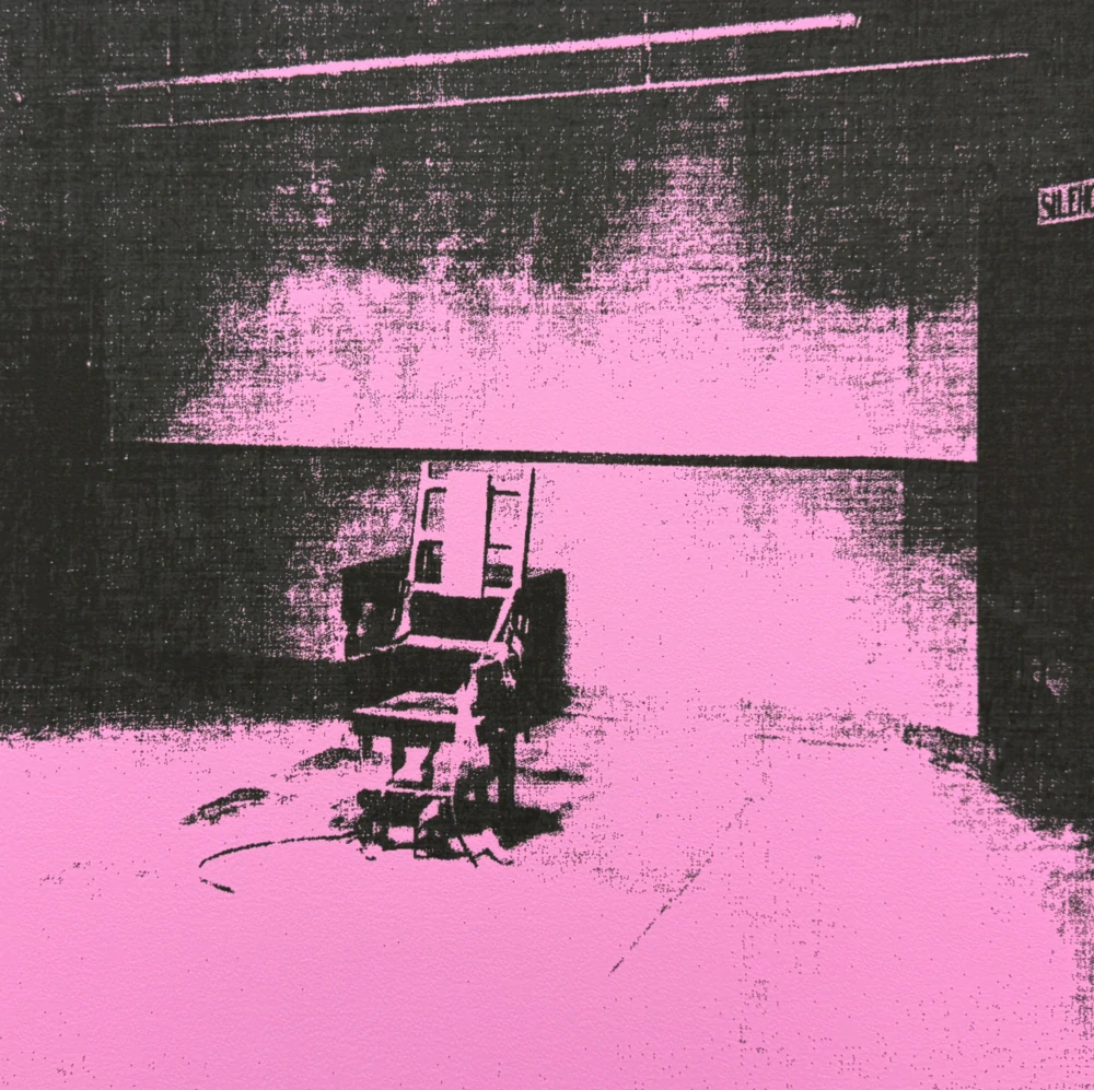 Andy Warhol - Little Electric Chair XII x/2400 - 60x60cm, limitovaná edice CMOA s certifikátem