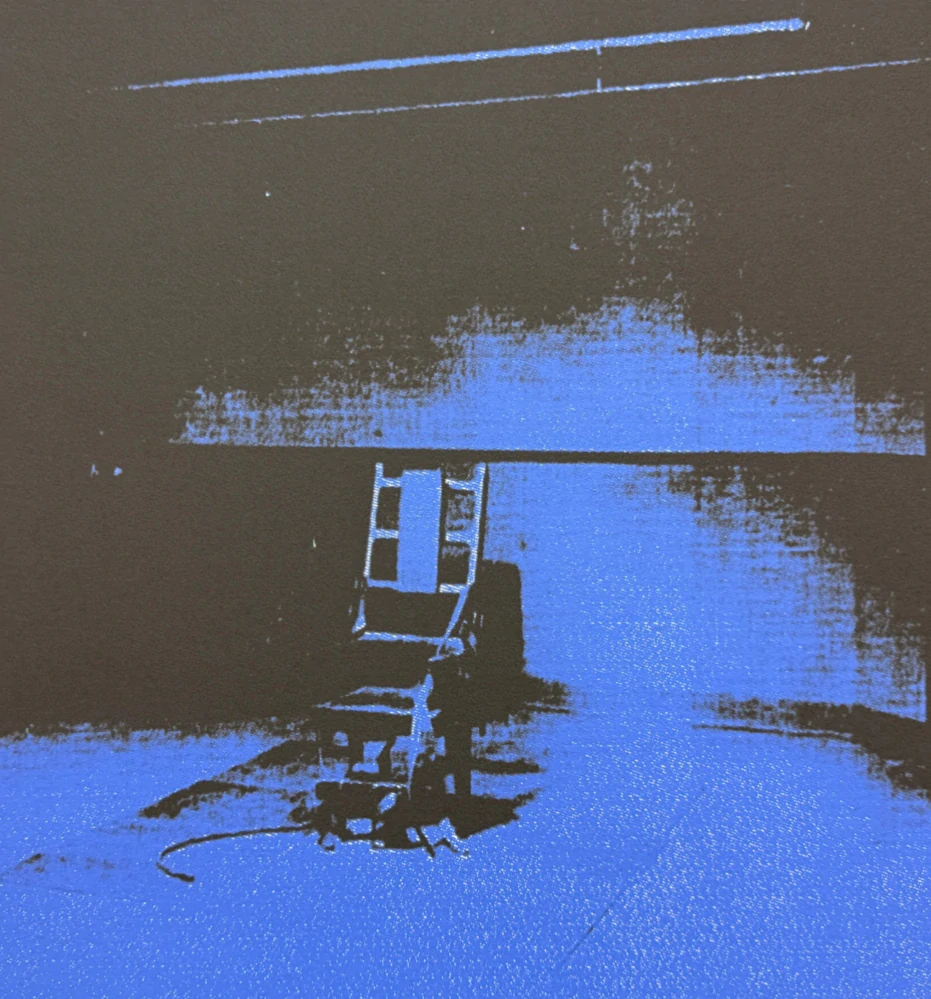 Andy Warhol - Little Electric Chair XV x/2400 - 60x60cm, limitovaná edice CMOA s certifikátem