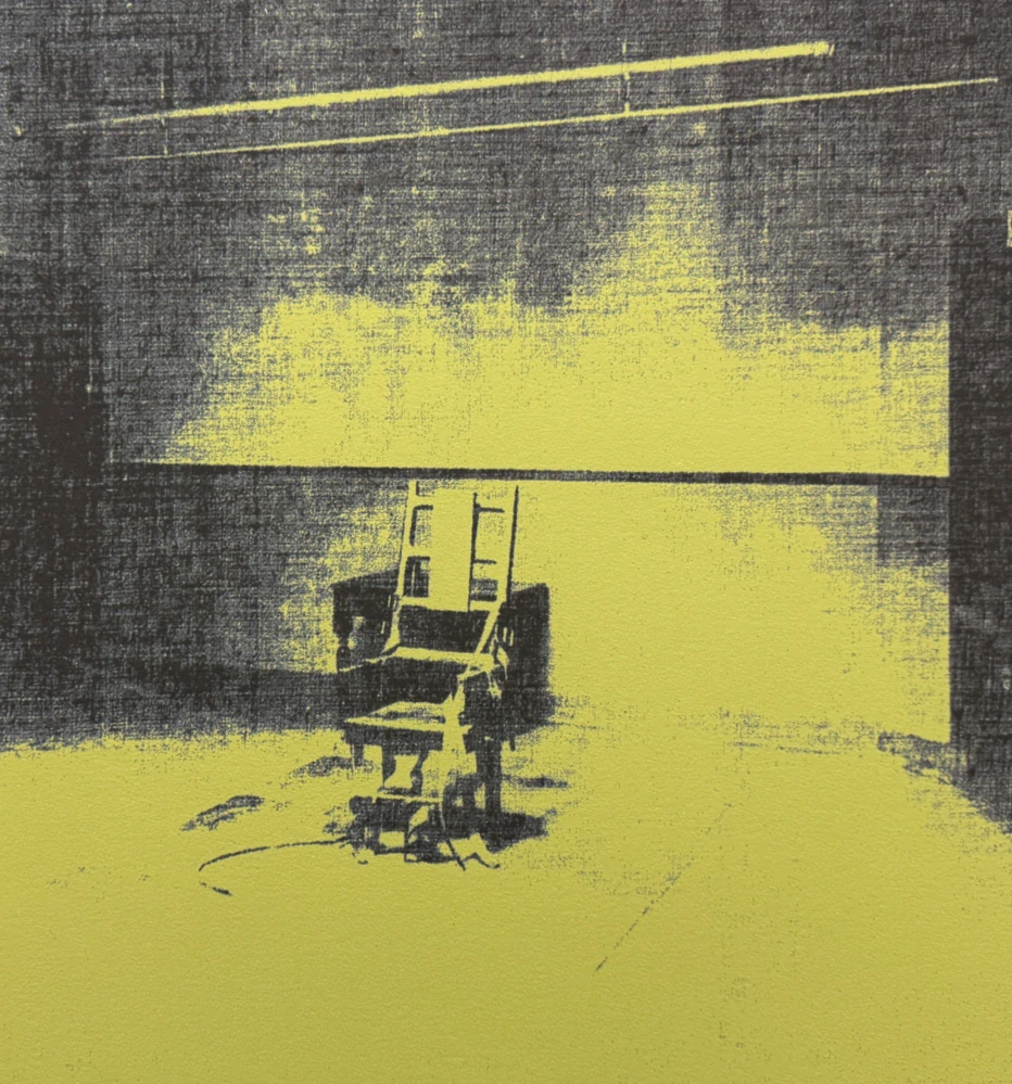 Andy Warhol - Little Electric Chair XVI x/2400 - 60x60cm, limitovaná edice CMOA s certifikátem