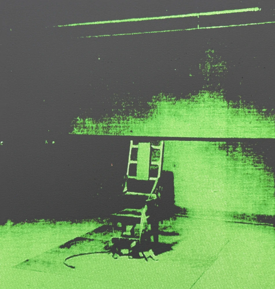 Andy Warhol - Little Electric Chair XVII x/2400 - 60x60cm, limitovaná edice CMOA s certifikátem