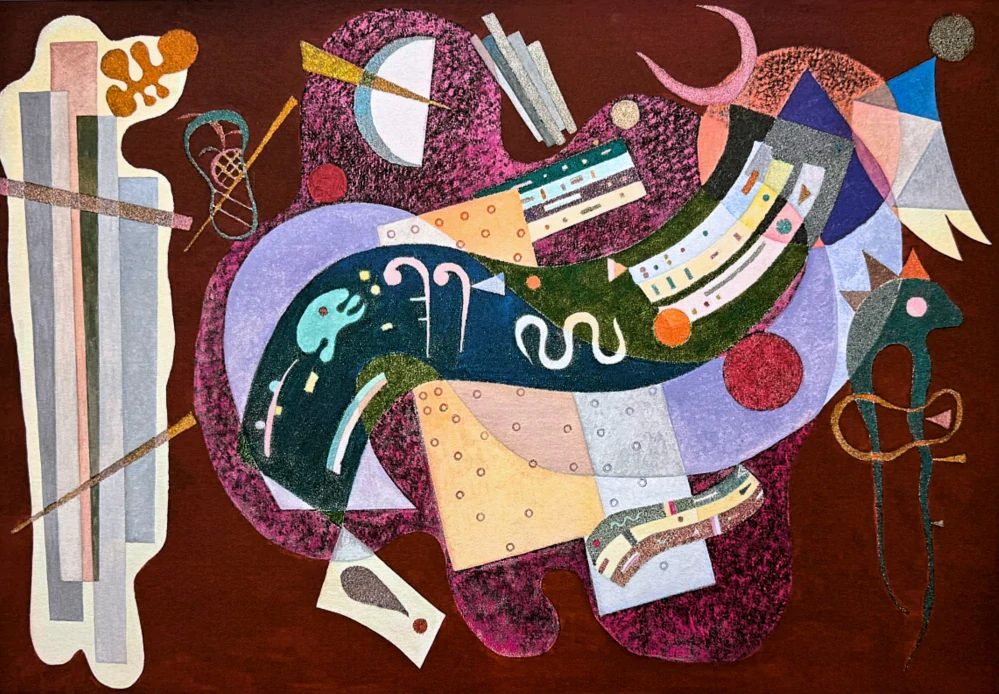 Wassily Kandinsky - Rigid and Curved - x/300 - signováno, číslovaná edice, 65x50 cm