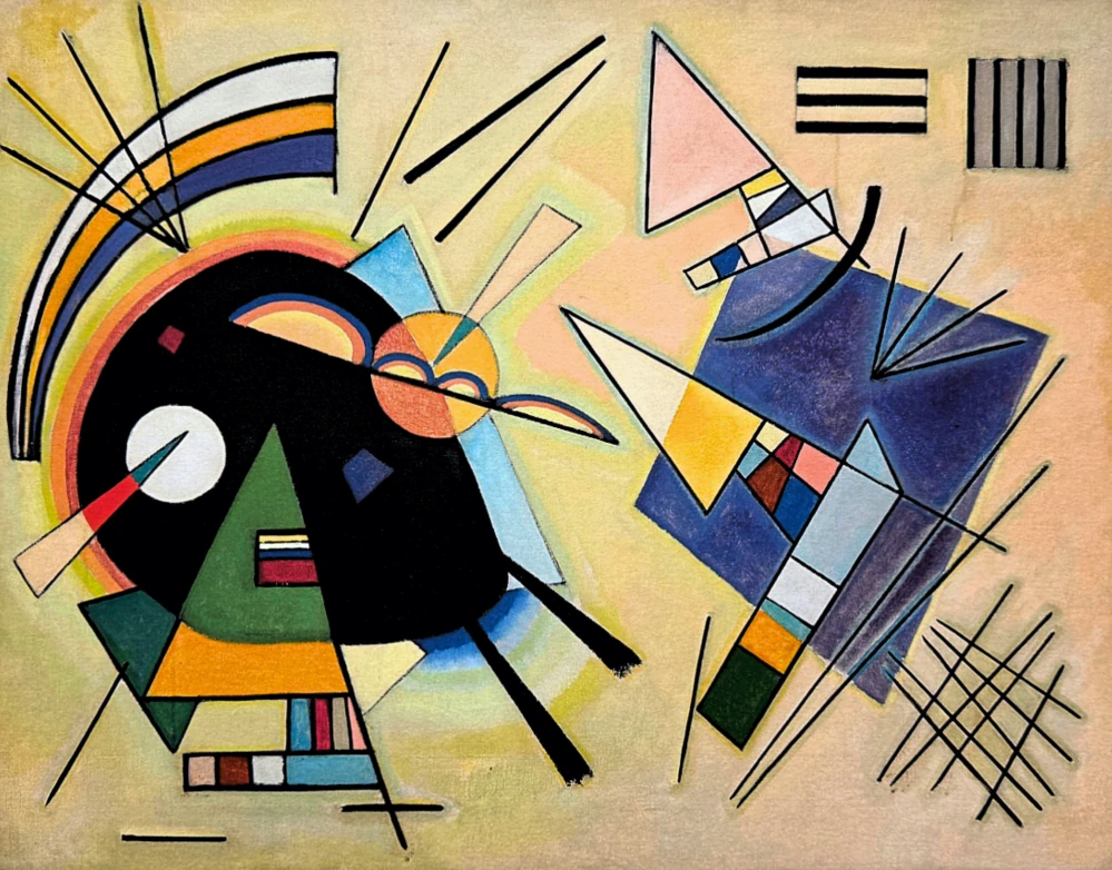 Wassily Kandinsky - Black and Violet - x/300 - signováno, číslovaná edice, 65x50 cm
