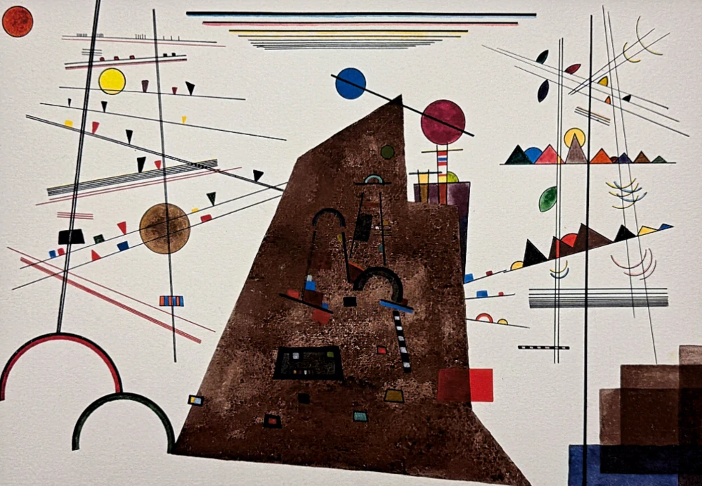 Wassily Kandinsky - Brown Accent - x/300 - signováno, číslovaná edice, 65x50 cm